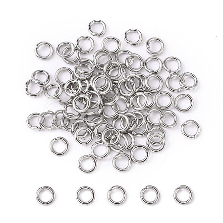 Tarnish Resistant 304 Stainless Steel Open Jump Rings STAS-E067-08-6mm-1