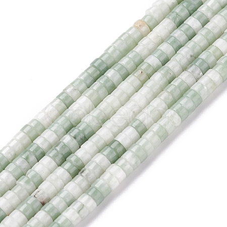 Natural Green Spot Jasper Beads Strands G-L528-13-1