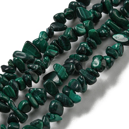 Natural Malachite Beads Strands G-G0003-B41-1