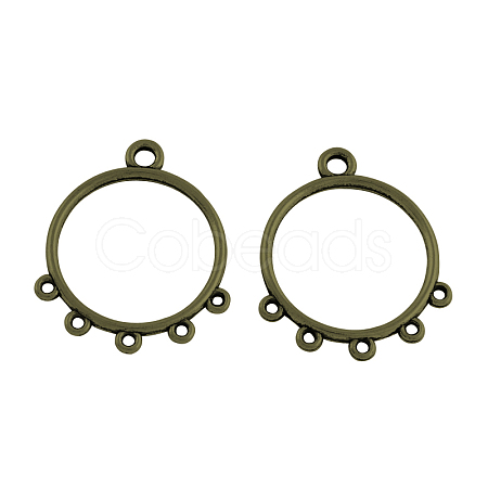 Tibetan Style Alloy Ring Chandelier Components Links TIBE-3818-AB-FF-1