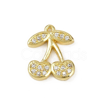 Brass Micro Pave Cubic Zirconia Pendants KK-M322-48G-05-1