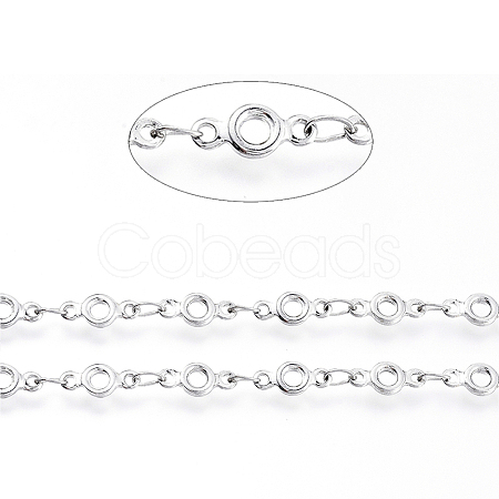 Tarnish Resistant 304 Stainless Steel Link Chains CHS-G014-09P-1