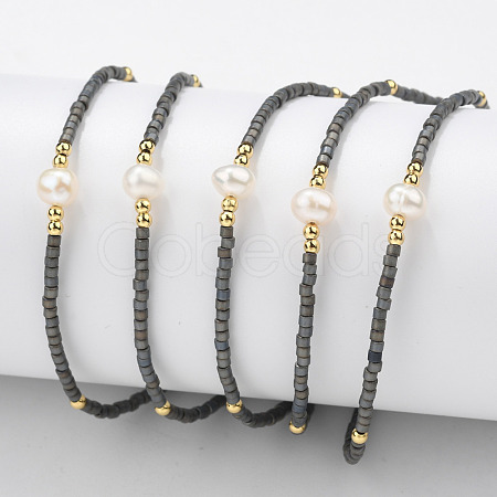 Adjustable Nylon Cord Braided Bead Bracelets BJEW-P256-B32-1