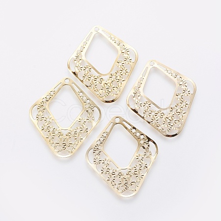 Iron Filigree Pendants X-IFIN-F158-44G-1