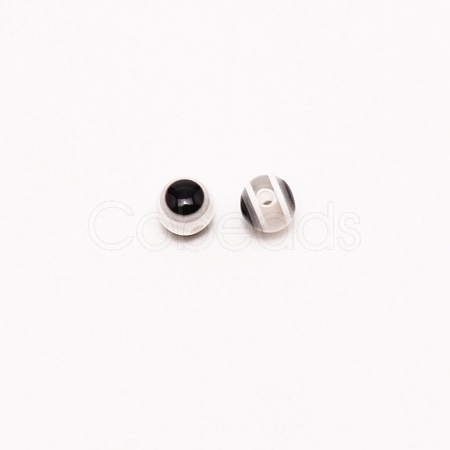 Round Evil Eye Resin Beads RESI-WH0028-01A-01-1