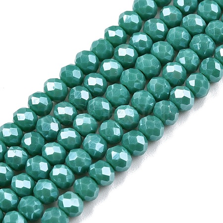 Electroplate Glass Beads Strands EGLA-A044-P4mm-A31-1