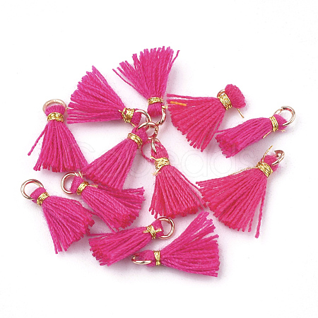 Polycotton(Polyester Cotton) Tassel Pendant Decorations X-FIND-S281-18-1