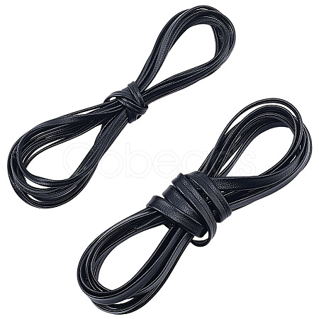 4 Yards 2 Styles Flat PU Leather Cord WL-CL0001-27-1
