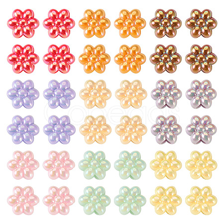 90Pcs 9 Colors Opaque Acrylic European Beads SACR-TA0001-30-1