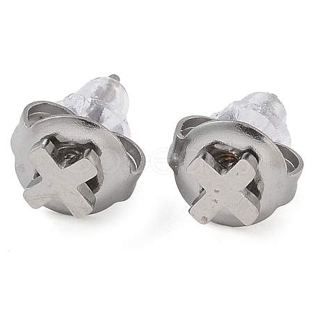 304 Stainless Steel Stud Earrings for Women EJEW-B109-04B-P-1