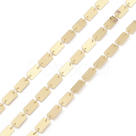 Brass Rectangle Link Chains CHC-M025-25G-1