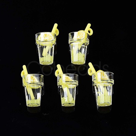 Imitation Fruit Tea Resin Pendants CRES-S359-31H-1