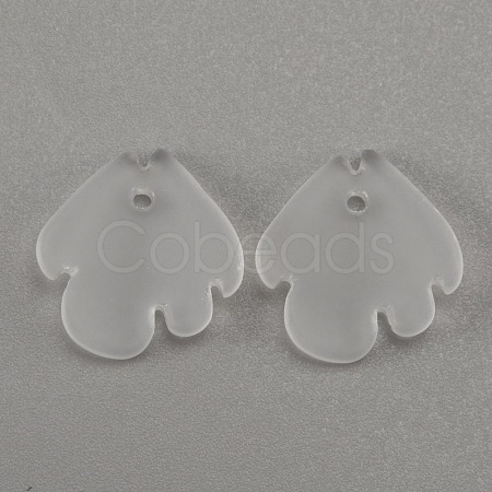 Frosted Glass Pendants GLAA-WH0033-26-1