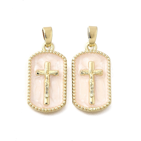 Brass Enamel Pendants KK-P336-14G-02-1