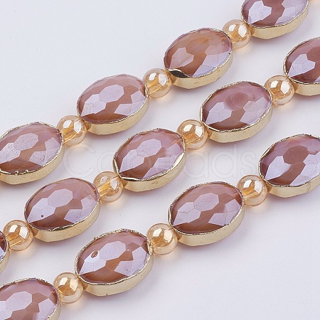 Opaque Glass Beads Strands EGLA-K013-PL-07A-1