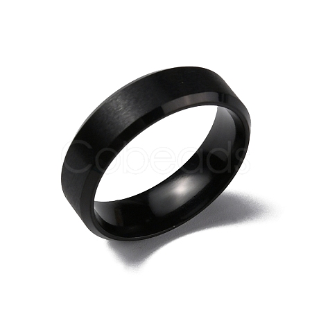 PVD Vacuum Plating Matte Style 304 Stainless Steel Wide Band Finger Rings for Women Men RJEW-WH0009-14C-EB-1