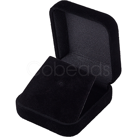 Square Velvet Bangle Storage Boxes with Black Inside CON-WH20010-03C-1