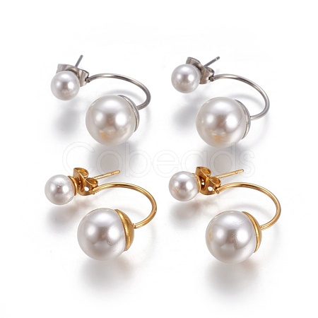 304 Stainless Steel Stud Earrings EJEW-P184-01-1