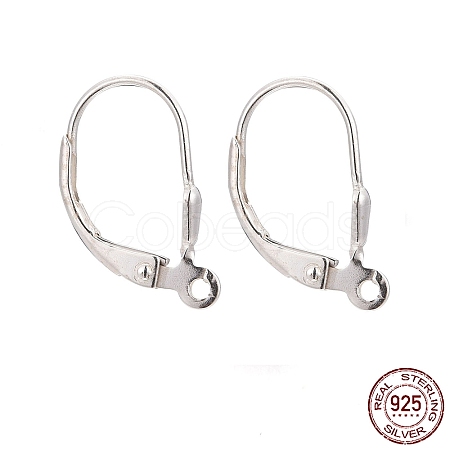 925 Sterling Silver Leverback Hoop Earring Findings STER-A002-181-1