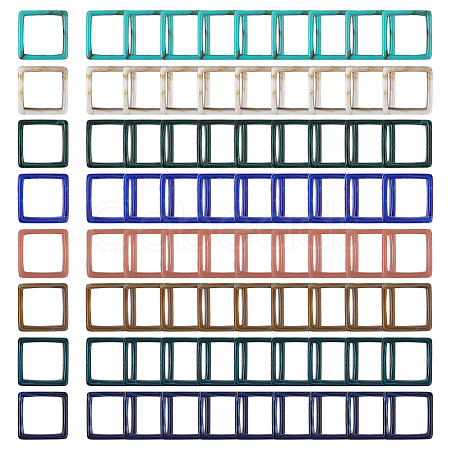 80Pcs 8 Colors Acrylic Bead Frame OACR-ME0001-17-1