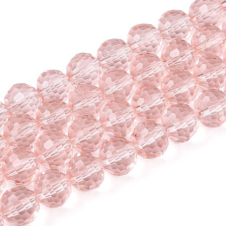Transparent Glass Bead Strands GLAA-R095-10mm-34-1