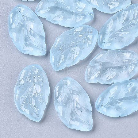 Transparent Spray Painted Glass Pendants X1-GLAA-T013-02-C01-1
