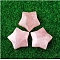 Natural Rose Quartz Healing Figurines, Reiki Energy Stone Display Decorations, Star, 47.5x50x15.5mm