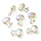 UV Plating Rainbow Iridescent Transparent Acrylic Beads, Key, Mixed Color, 26.5x19x7.5mm, Hole: 2.7mm