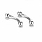 304 Stainless Steel Eyebrow Rings, Curved Barbell, Eyebrow Piercing Jewelry, Stainless Steel Color, 3mm, Pin: 1.2x8mm