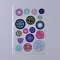 Filler Stickers(No Adhesive on the back), for UV Resin, Epoxy Resin Jewelry Craft Making, Geometric Pattern, 150x100x0.1mm