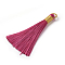 Polyester Tassel Pendants, Fuchsia, 80~83x7~8mm, Hole: 5~7mm