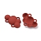 Spray Painting Zinc Alloy Chandelier Component Links, Cloud, Red, 13x19.5x3mm, Hole: 2mm