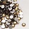 Glass Flat Back Rhinestone, Grade A, Back Plated, Faceted, Half Round, Smoked Topaz, SS6, 1.9~2mm, 1440pcs/bag