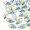 DIY Flat Back K9 Glass Rhinestone Cabochons, Random Color Back Plated, Faceted, Horse Eye, Crystal AB, 8x4x2mm