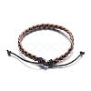 Adjustable Braided Leather Cord Bracelets BJEW-P099-21-3