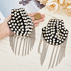 Fashionable Punk Style Chain Tassel Epaulettes DIY-WH0304-475P-3