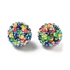 Round Resin Rhinestone Beads OACR-Z035-02E-2