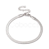 Non-Tarnish 304 Stainless Steel Herringbone Chains Bracelet for Men Women BJEW-D450-01P-02-1
