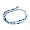 Handmade Evil Eye Lampwork Round Bead Strands LAMP-L055-4mm-07-2