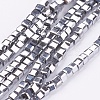 Electroplate Glass Beads Strands EGLA-F013-A01-B-1