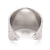 Non-Tarnish 304 Stainless Steel Open Cuff Ring RJEW-C025-27P-2