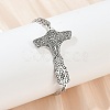 304 Stainless Steel Enamel Link Bracelets BJEW-P356-01A-P-1