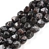 Natural Fluorescent Syenite Rock(Glow under UV Light) Beads Strands G-T141-02A-1