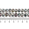 Half Golden Plated Electroplate Beads Strands EGLA-H104-08A-HP03-4
