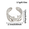 Ocean Animals 304 Stainless Steel Cuff Open Rings OU3325-4-1