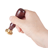 DIY Letter Scrapbook Brass Wax Seal Stamps and Wood Handle AJEW-P068-B06-3