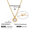 304 Stainless Steel Pave Clear Cubic Zirconia Geometric Pendant Necklaces for Women WGE59A2-03-1