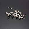 Iron Brooch Pin Back Safety Catch Bar Pins with Holes IFIN-X0029-P-4