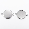 Non-Tarnish 304 Stainless Steel Cabochon Connector Settings X-STAS-E146-19P-20mm-1