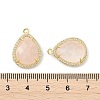 Natural Rose Quartz Faceted Teardrop Pendants G-I382-01G-06-3
